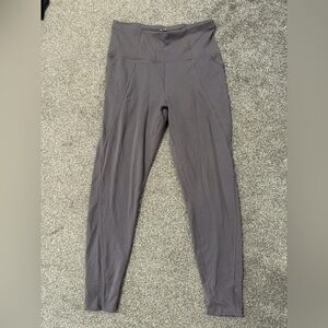 Apana Gray High-Waist Yoga Leggings